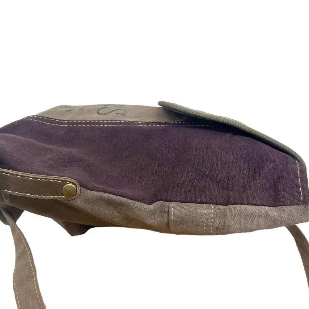 Victors 'Make the Pace' Canvas Backpack Overman Wheel Company Aubergine & Khaki